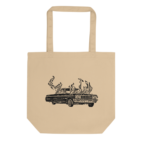 SET A CAR ON FIRE TWO SIDED TOTE