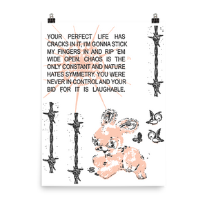 YOUR PERFECT LIFE HAS CRACKS IN IT POSTER (18x24in)